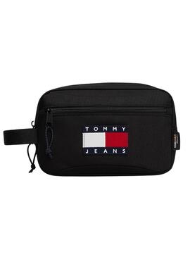 Neceser Tommy Jeans Archive Washbag negro para hombre