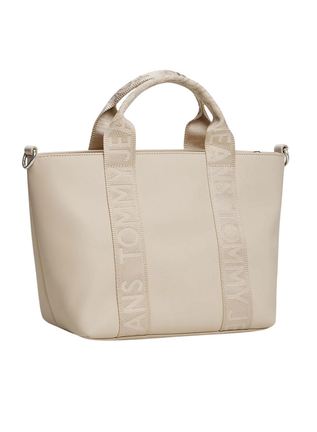 Bolso Tommy Jeans Daily Elevated Mini beige para mujer