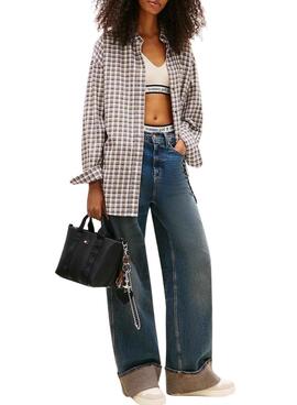 Bolso Tommy Jeans Daily Elevated Mini negro para mujer