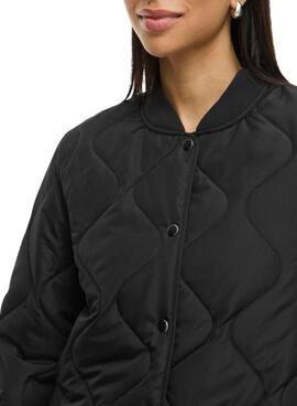 Abrigo acolchado Vila Vitate negro para mujer