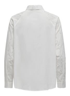 Camisa Only Onlminna lentejuelas blanco para mujer