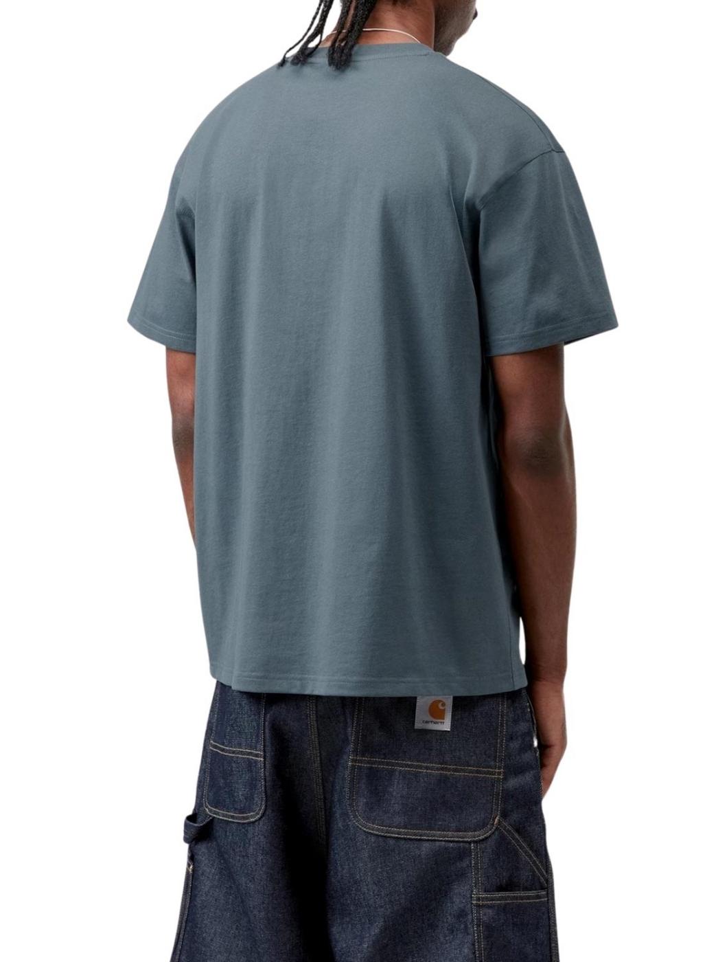 Camiseta Carhartt American Script azul para hombre