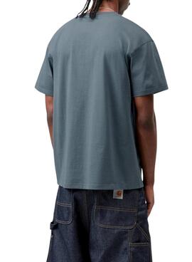Camiseta Carhartt American Script azul para hombre