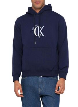 Sudadera Calvin Klein Graphic Hoodie azul marino para hombre