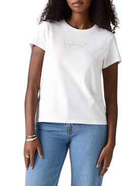 Camiseta Levis Batwing blanco para mujer