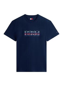 Camiseta Tommy Jeans DNA 1985 azul marino para hombre