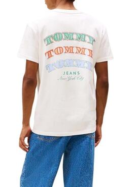 Camiseta Tommy Jeans Dollar blanco para hombre