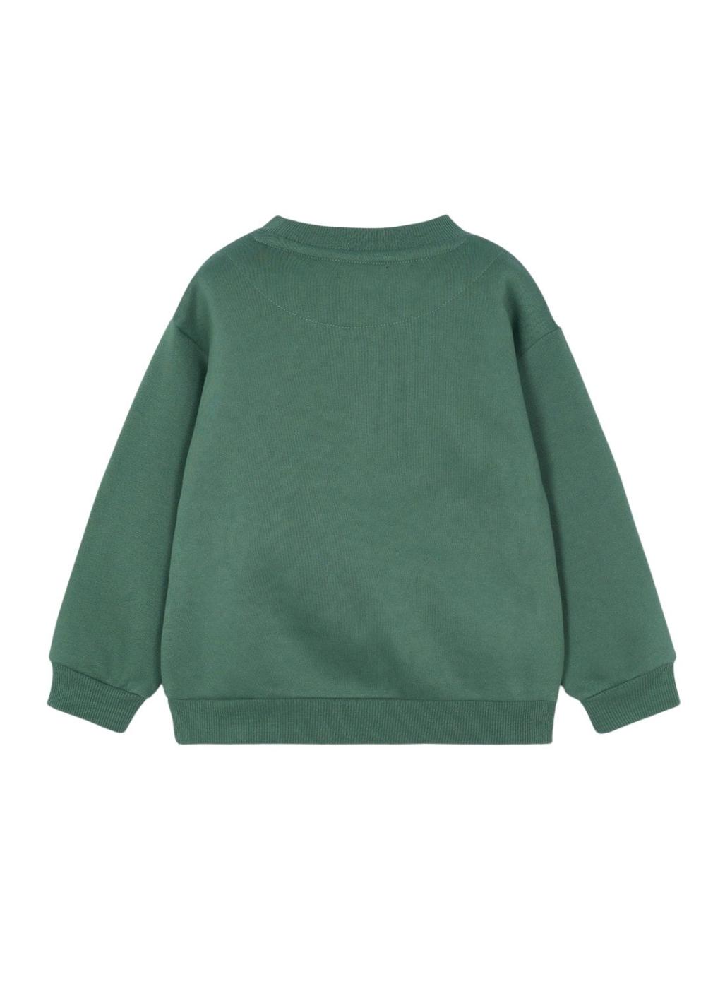 Sudadera Mayoral coche print verde para niño
