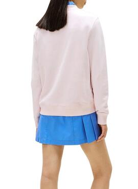 Sudadera Tommy Jeans Signature rosa para mujer