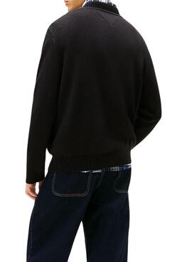 Jersey Tommy Jeans Signature negro para hombre
