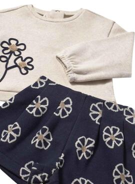 Conjunto de dos piezas Mayoral floral marino para bebé