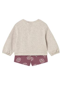 Conjunto de dos piezas Mayoral floral rosa para bebé