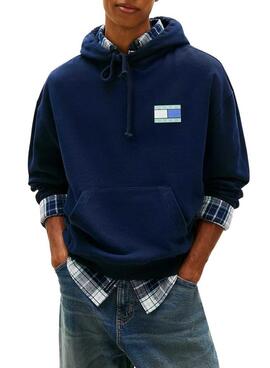 Sudadera Tommy Jeans 90S azul marino para hombre
