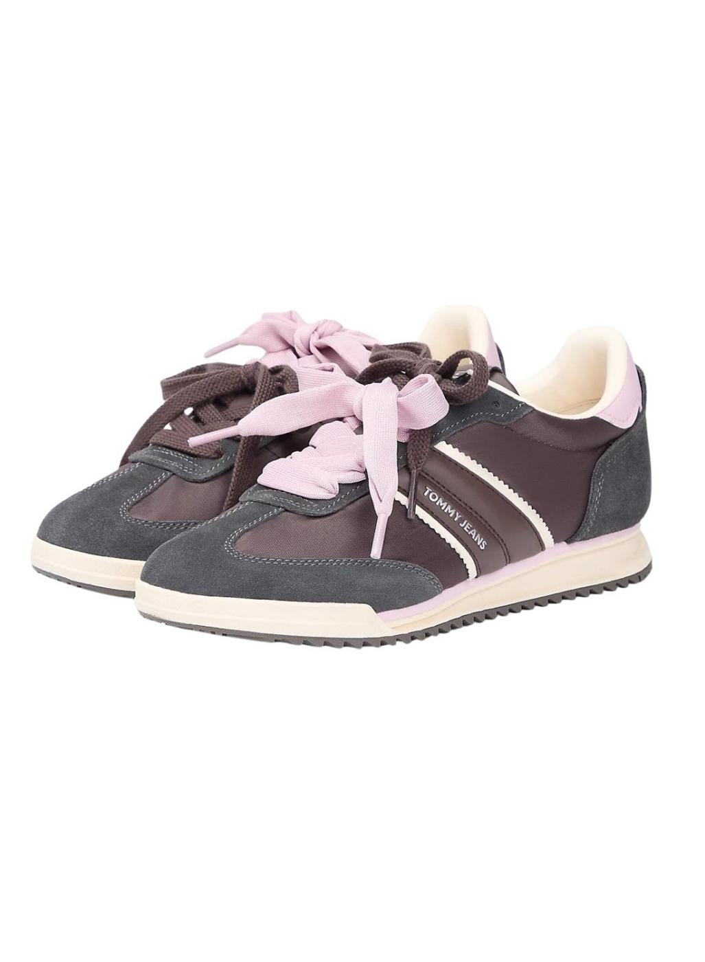 Zapatillas Tommy Jeans Low Profile Runner marrón para mujer