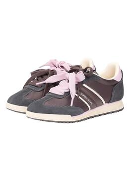 Zapatillas Tommy Jeans Low Profile Runner marrón para mujer