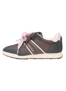 Zapatillas Tommy Jeans Low Profile Runner marrón para mujer