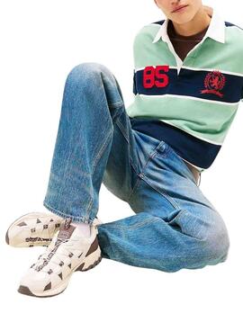 Zapatillas Tommy Jeans Outdoor runner beige y gris para hombre