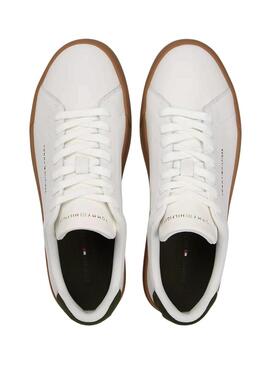 Zapatillas Tommy Hilfiger Court blanco y verde para hombre
