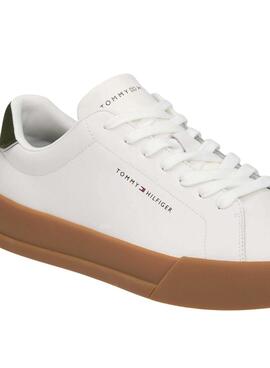 Zapatillas Tommy Hilfiger Court blanco y verde para hombre