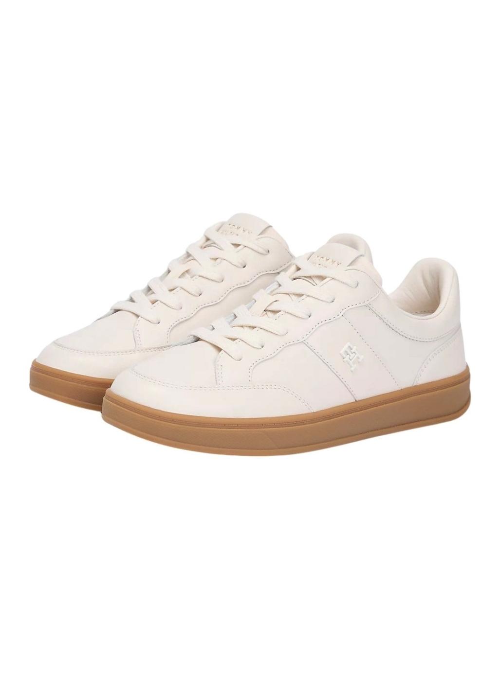 Zapatillas Tommy Hilfiger The Heritage Court beige para mujer