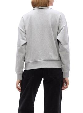 Sudadera Calvin Klein Jeans Polo gris para mujer