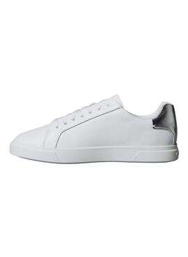 Zapatillas Calvin Klein Jeans Pro Cups blanco y plateado para mujer