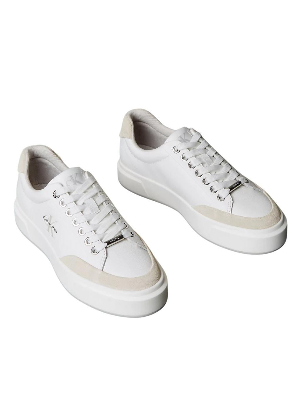 Zapatillas Calvin Klein Jeans Basket blanco para mujer