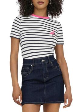 Camiseta Only Heart flamenco rayas para mujer