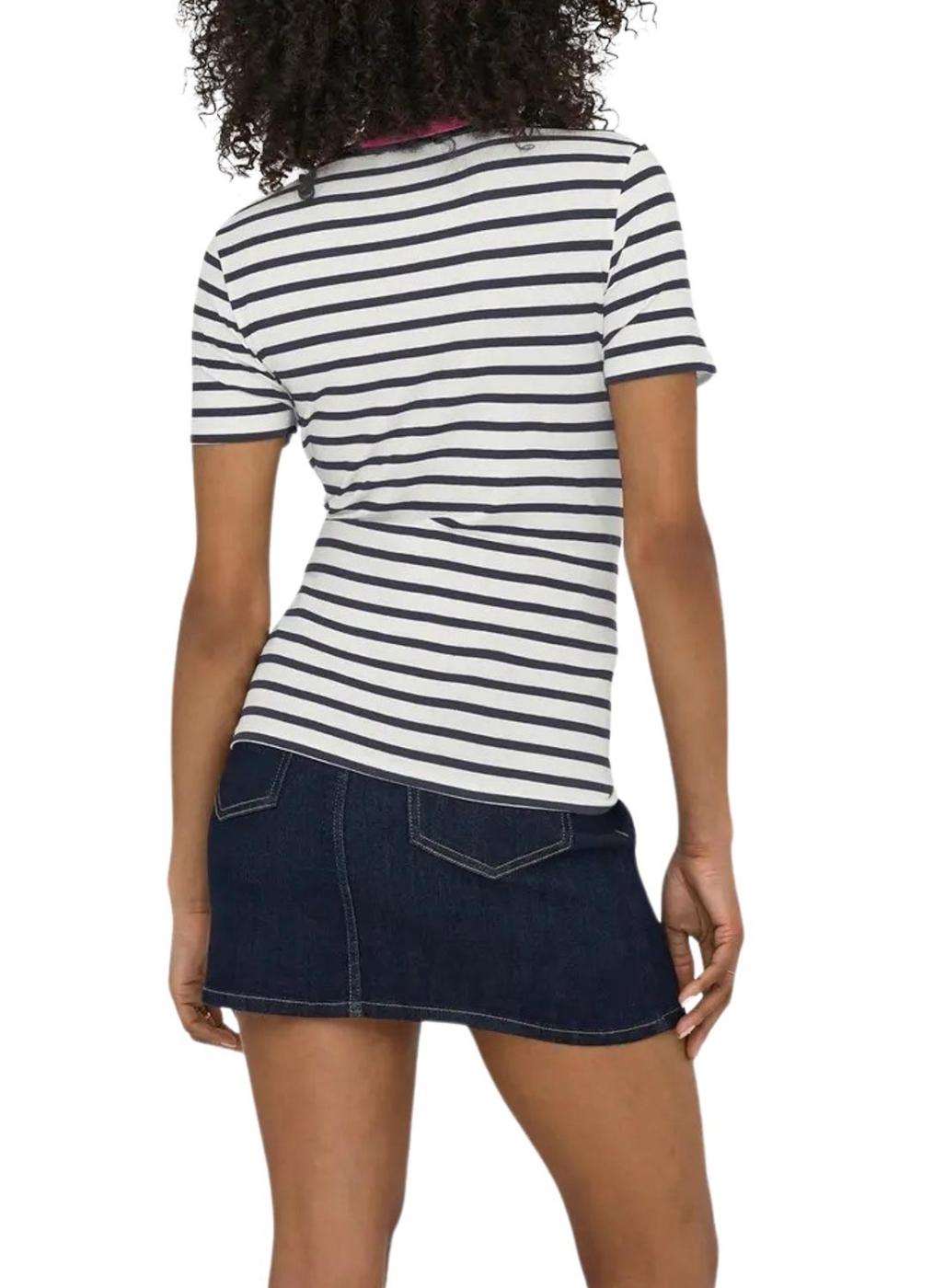 Camiseta Only Heart flamenco rayas para mujer