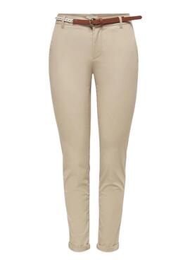 Pantalón Only Biana beige para mujer