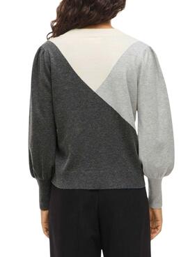 Jersey Vila Kerry gris para mujer