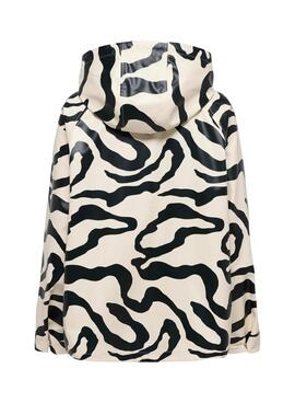 Chuvasquero Only Elisa negro y blanco para mujer