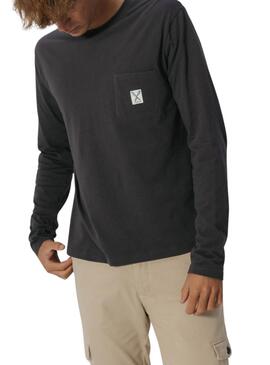 Camiseta El Pulpo manga larga gris antracita para hombre