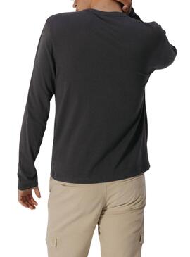Camiseta El Pulpo manga larga gris antracita para hombre