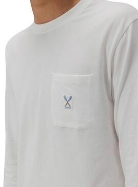 Camiseta El Pulpo manga larga blanco para hombre