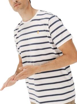 Camiseta El Pulpo rayas blanco para hombre