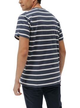 Camiseta El Pulpo rayas azul marino para hombre