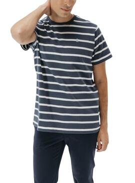 Camiseta El Pulpo rayas azul marino para hombre