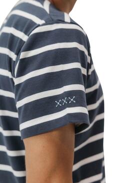 Camiseta El Pulpo rayas azul marino para hombre