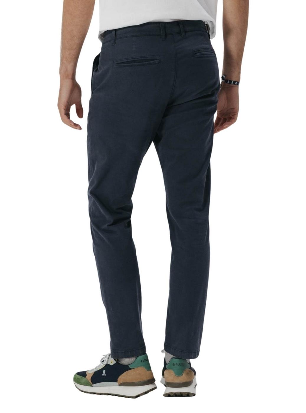 Pantalón chino El Pulpo azul marino para hombre