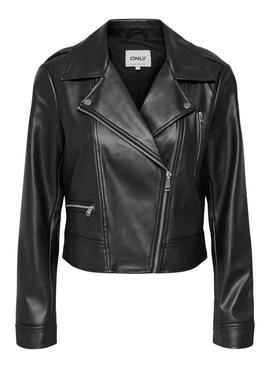 Cazadora biker Only Carmen negro para mujer