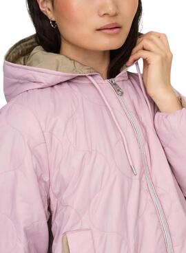 Cazadora Only Miki rosa para mujer
