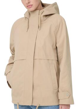 Parka Only Orchid beige para mujer