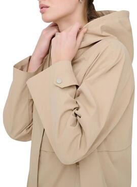 Parka Only Orchid beige para mujer