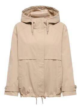 Parka Only Orchid beige para mujer