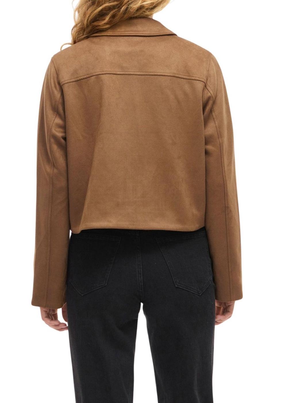 Chaqueta antelina Vila Moody marrón para mujer