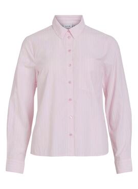 Camisa Vila Darma rosa rayas para mujer