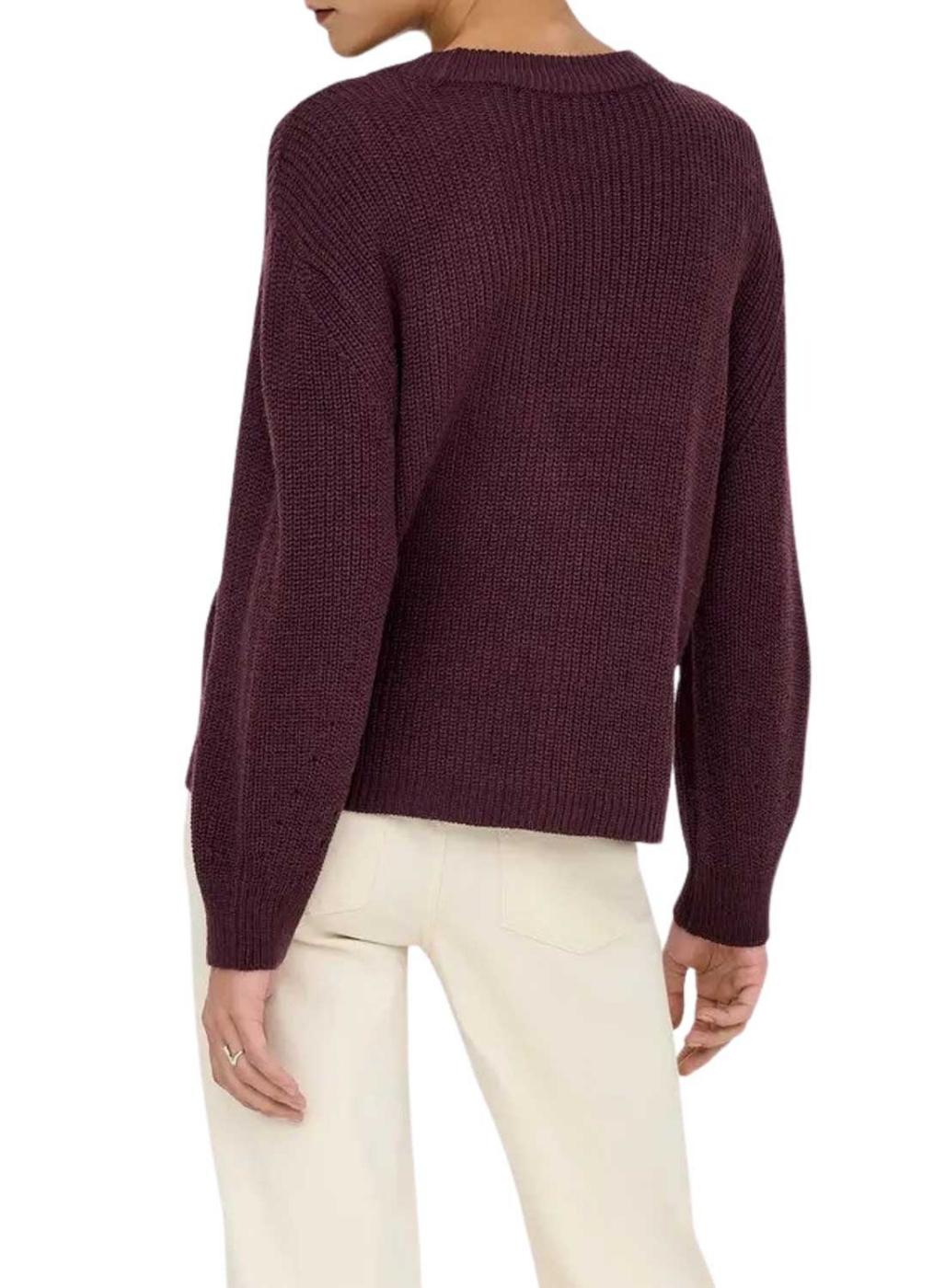 Jersey Only Milouz granate para mujer