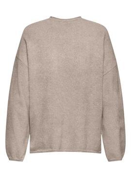 Jersey Only Loyal Amalio beige topo para mujer