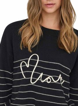 Jersey Only Signe negro para mujer